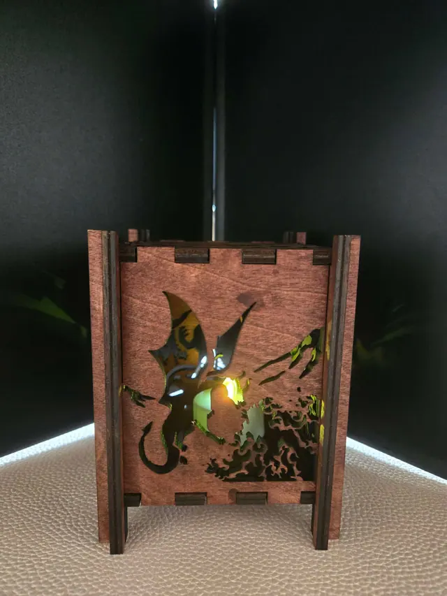 Wood Color Changing Lantern